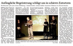 SchwaBo Pressebericht WK1 Lyrik